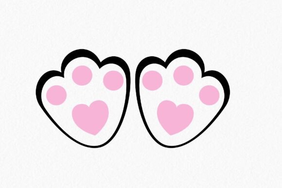 Bunny Feet Graphics for Crafts & Branding