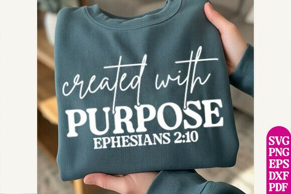 Created with Purpose Embroidery SVG: Graphics for T-Shirt Designs
