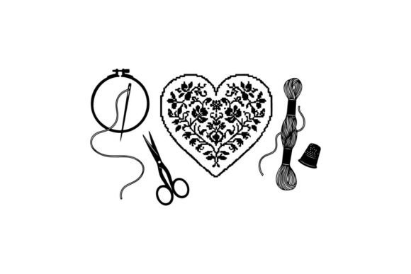 Embroidery Heart Graphics & Illustrations Review