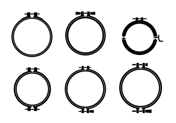 Embroidery Hoop Clipart: Graphics for Crafts