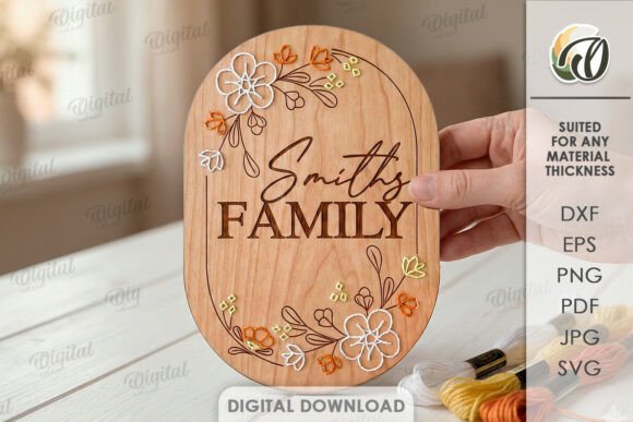 Floral Embroidery Laser Cut for Home Decor