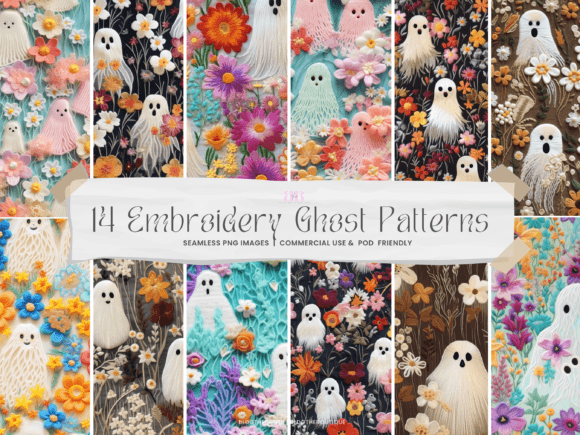 Floral Ghost PNG: Graphics & Backgrounds