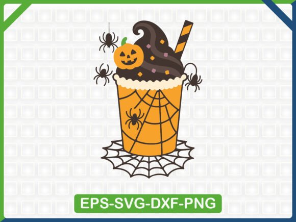 Halloween Spider Drink Graphics & T-Shirt Designs
