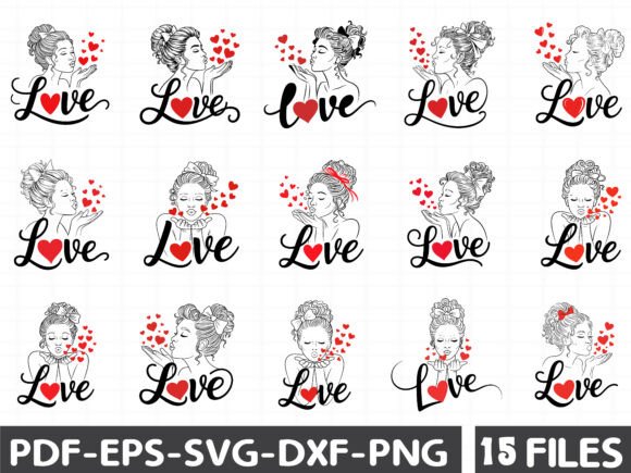 Lovely Heart Kisses: Graphics & Illustrations