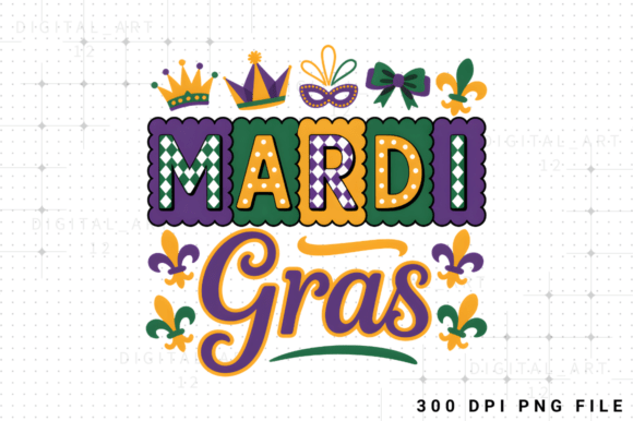 Mardi Gras Embroidery Design for Graphics & T-Shirt Designs