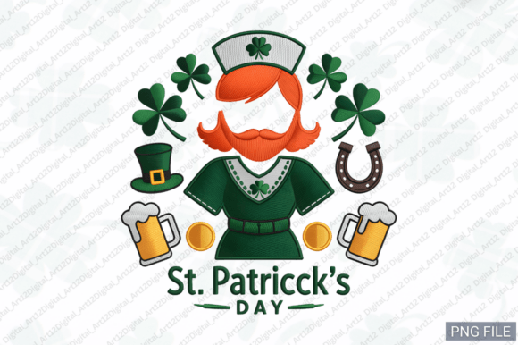 Nurse PNG St. Patrick’s Day Graphics for T-Shirts