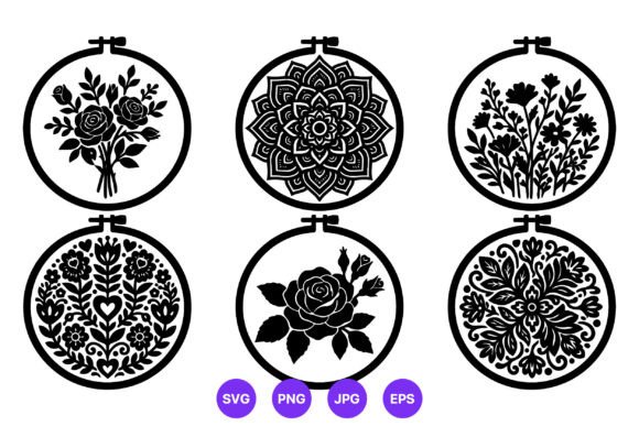 Review: Black White Floral Embroidery Hoop for Real Projects
