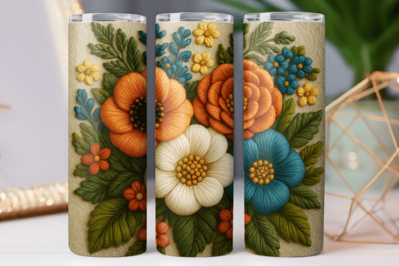 Reviewing Embroidery Floral Tumbler Design Wrap Graphics