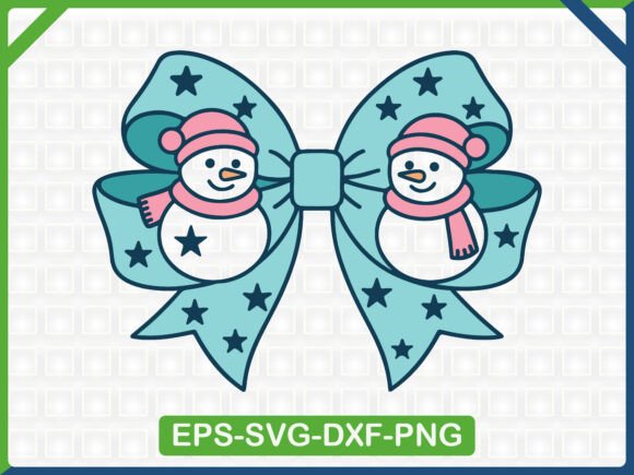 Snowman Bow SVG: Graphics for T-Shirt Designs