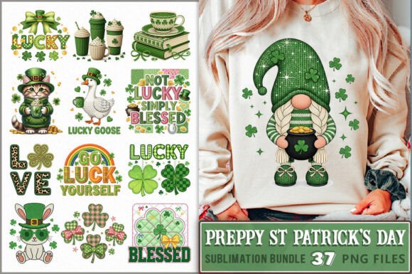 St. Patrick’s Day Embroidery PNG Bundle: Graphics & Illustrations