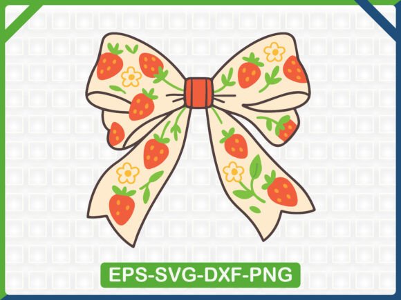 Strawberry Bow SVG for Graphics & T-Shirt Designs